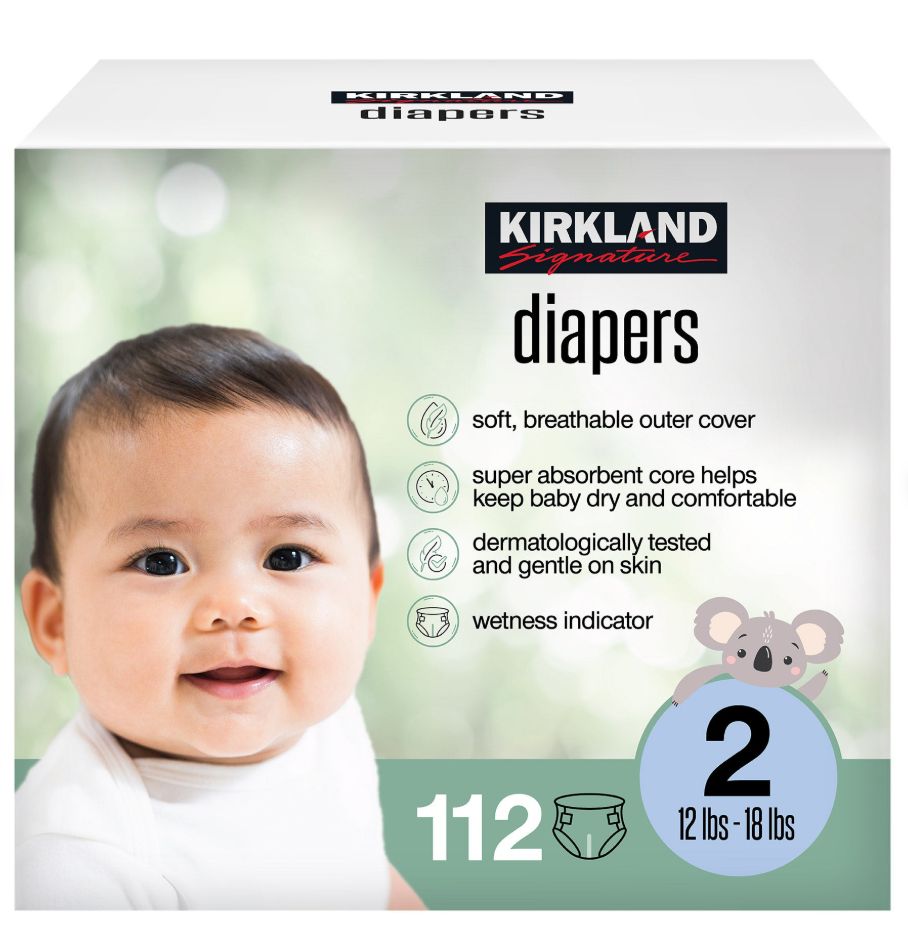 Kirkland Signature Diapers Size 2, 112-count Size 2 Item: 1805969