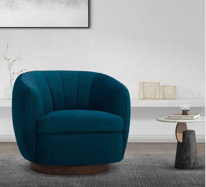 Boswell Fabric Swivel Chair blue Item 1549555