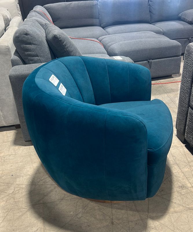 Boswell Fabric Swivel Chair blue Item 1549555