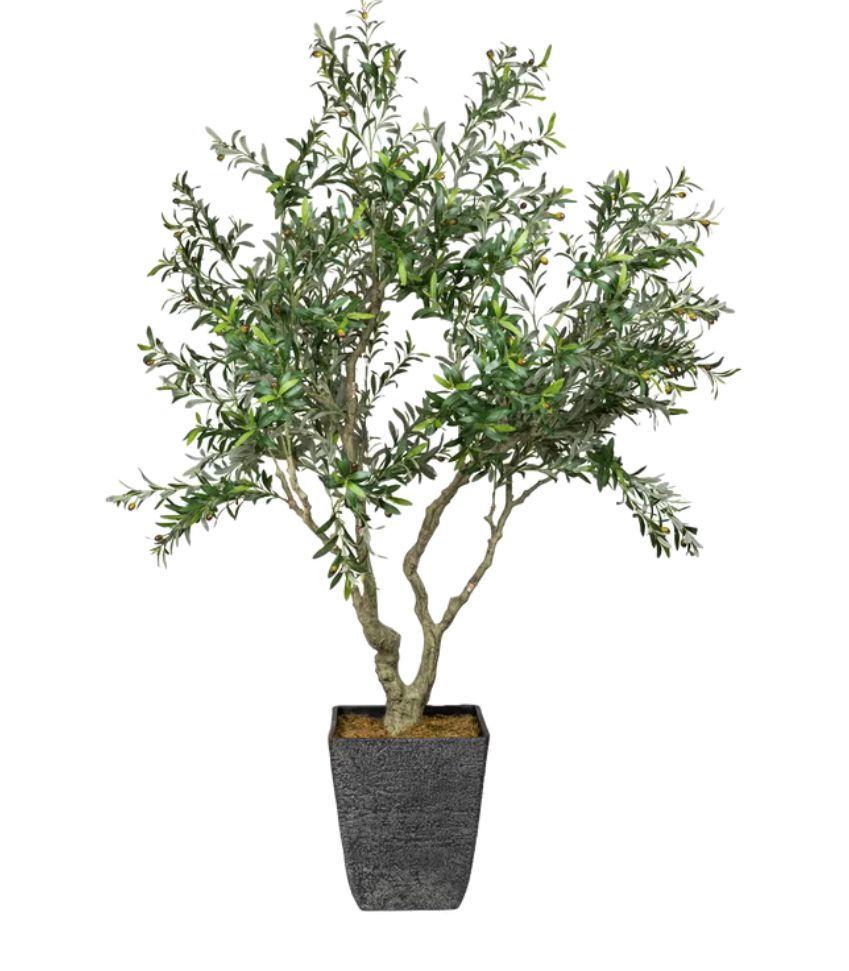 GreenMade Decorative Artificial Olive Tree with Planter, 8 ft Item 1988371