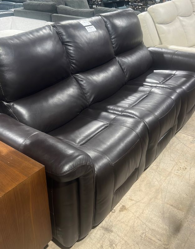 Harvey Leather Power Reclining Sofa with Power Headrests Item 1653377