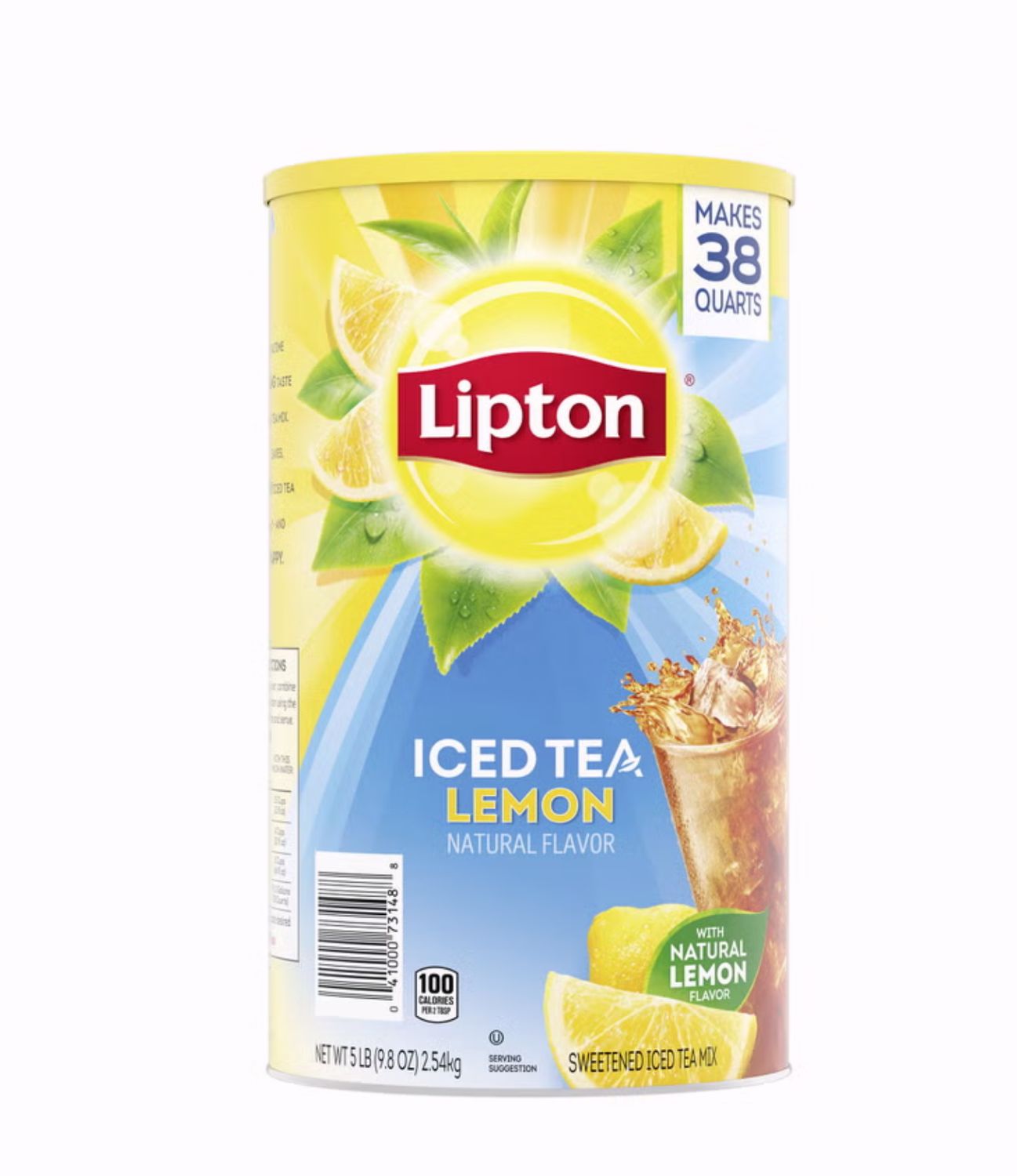 Lipton, Iced Tea Mix, Lemon, 5 lbs Item 325112