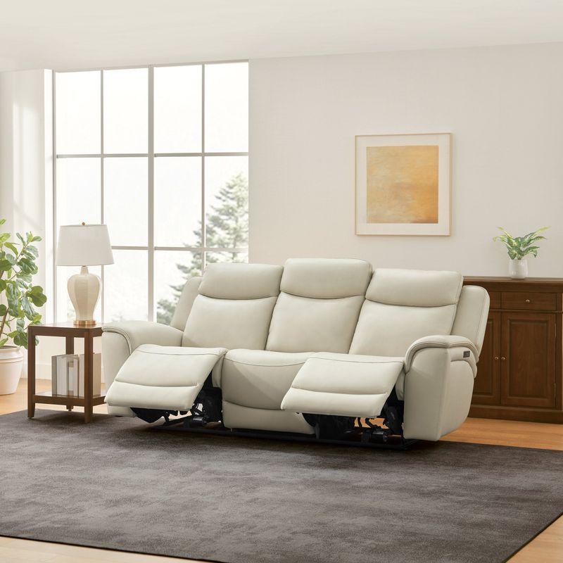 Sanders Leather Power Reclining Sofa with Power Headrests Item 1783024