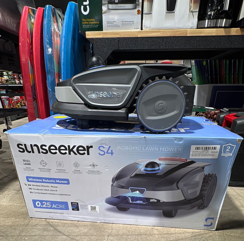 S4 LiDAR 7 in. Robot Lawn Mower for 0.25 Acre, Vision AI + 3D LiDAR Navigation, Wire-Free Boundary, App Control ITEM 2073500