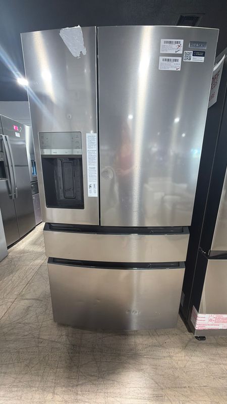 Frigidaire 36 in. 26 cu. ft Stainless Steel Standard Depth French Door Refrigerator with Exterior Ice and Water Dispenser Item  1948526 Model  FRMS2733AV