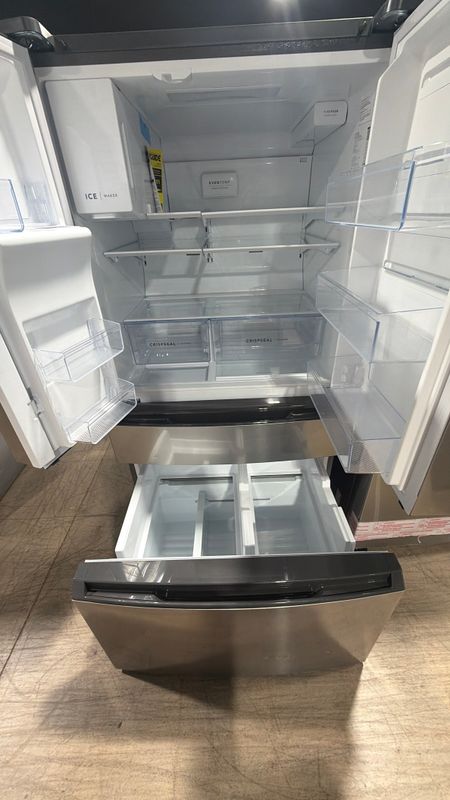 Frigidaire 36 in. 26 cu. ft Stainless Steel Standard Depth French Door Refrigerator with Exterior Ice and Water Dispenser Item  1948526 Model  FRMS2733AV