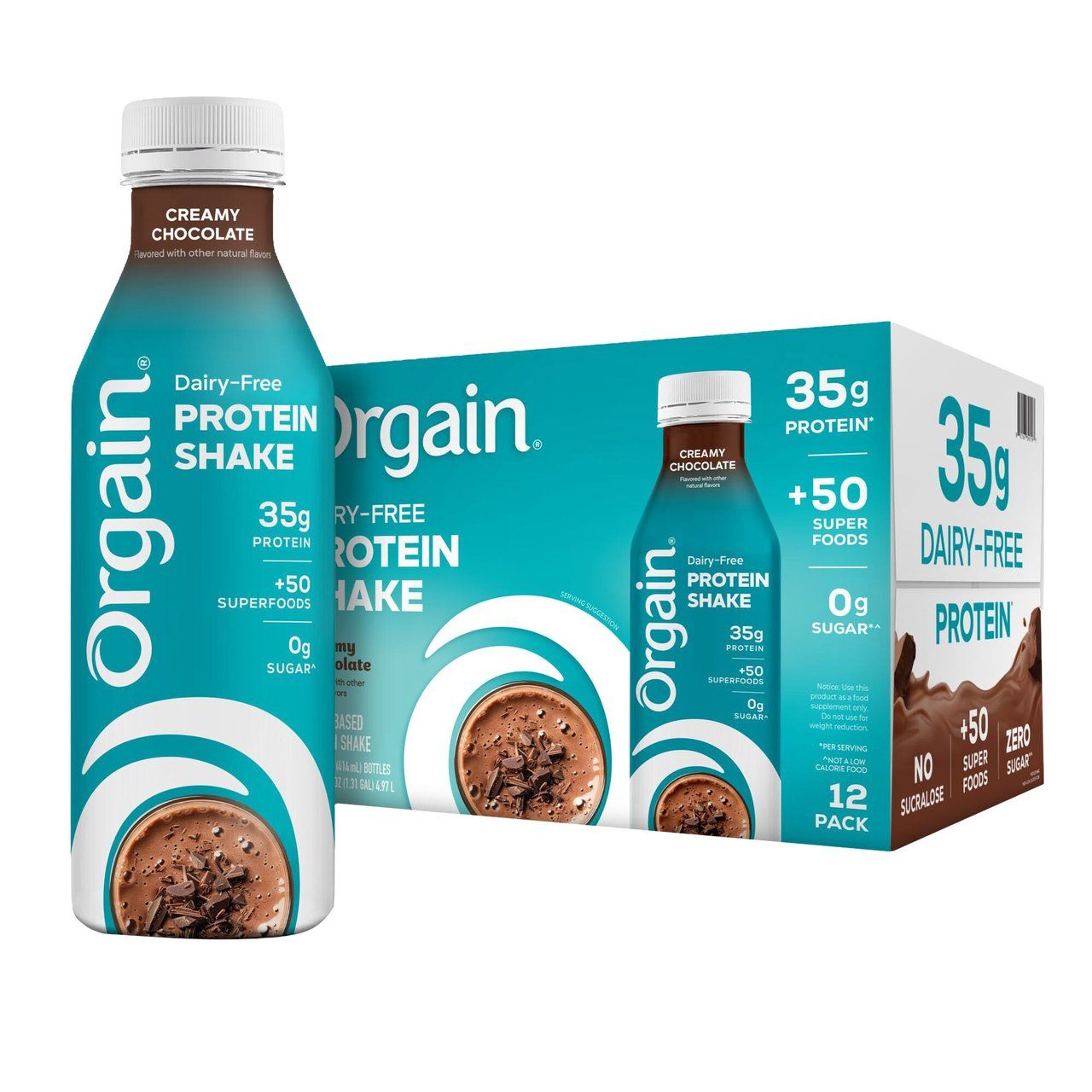 Orgain Dairy-Free Plant Protein Shake, 14 fl oz, 12-Pack Item #2017037