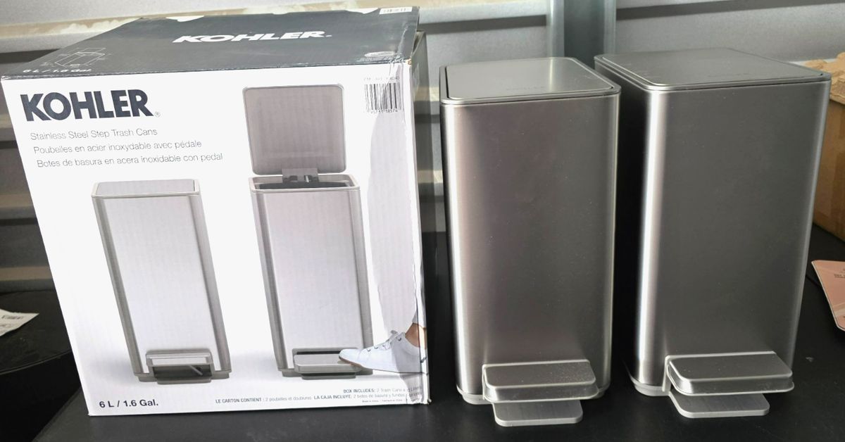 Kohler 6L Step Trash Can, 2-pack Item 1806340