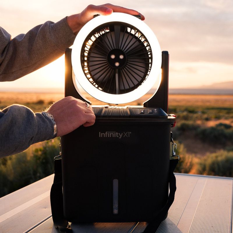 Infinity X1 Solar Misting Fan with Item #1985328