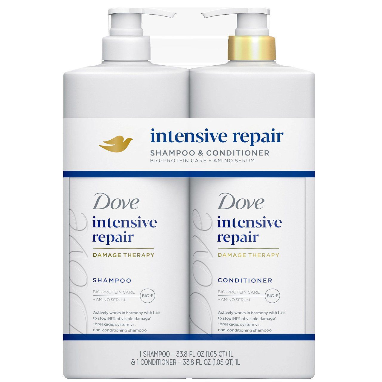 Dove Intensive Repair Damage Therapy Shampoo &amp; Conditioner Set, 33.8 fl oz Item 1939944