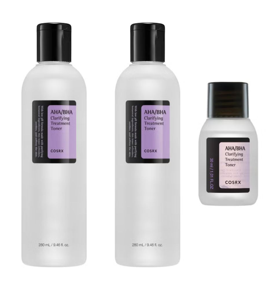 COSRX Aha/Bha Treatment Toner - 9.46 fl oz, 2-pack + 1.01 fl oz Set Item 1878278
