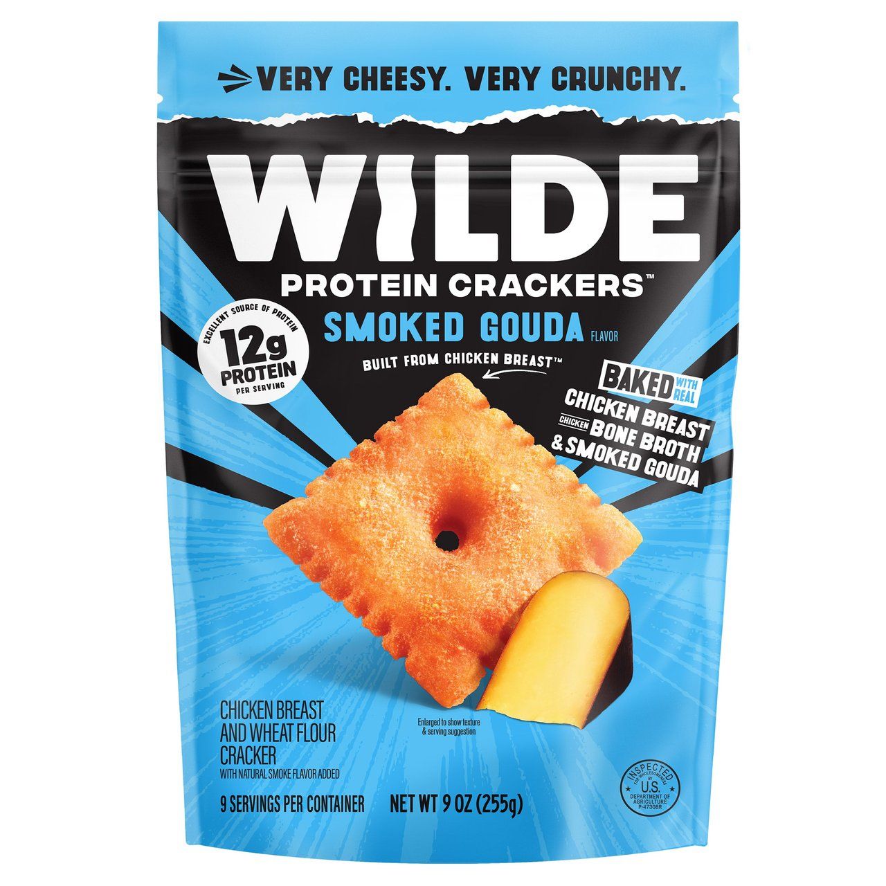 Wilde Smoked Gouda Protein Crackers, 9 oz CANDY Item #2010914