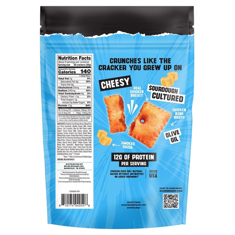 Wilde Smoked Gouda Protein Crackers, 9 oz CANDY Item #2010914