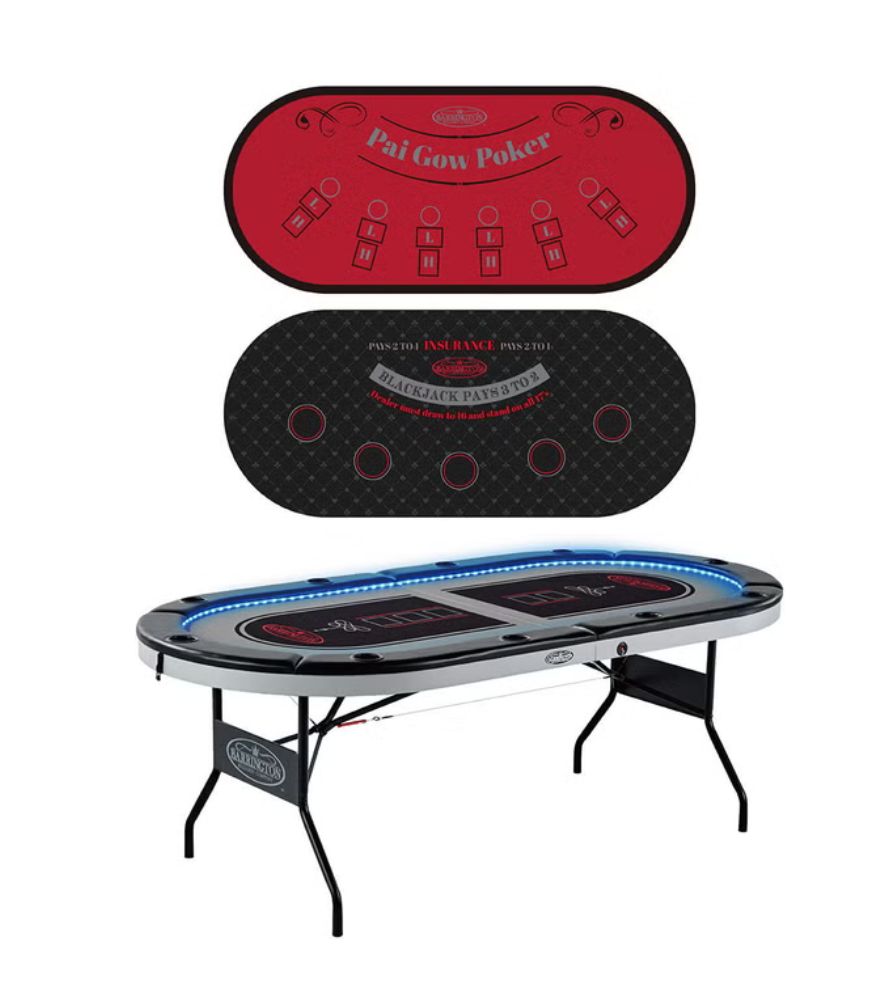 Barrington 10-player Poker Table with LED Lights Item 1740654