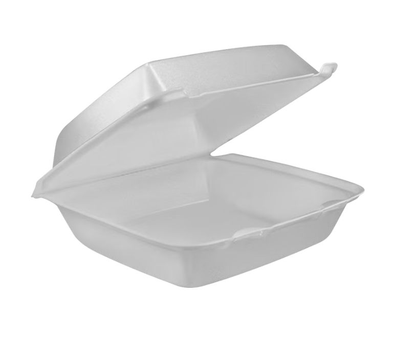Dart Foam Container, 8"W x 8"L, White, 200 ct Item 574068