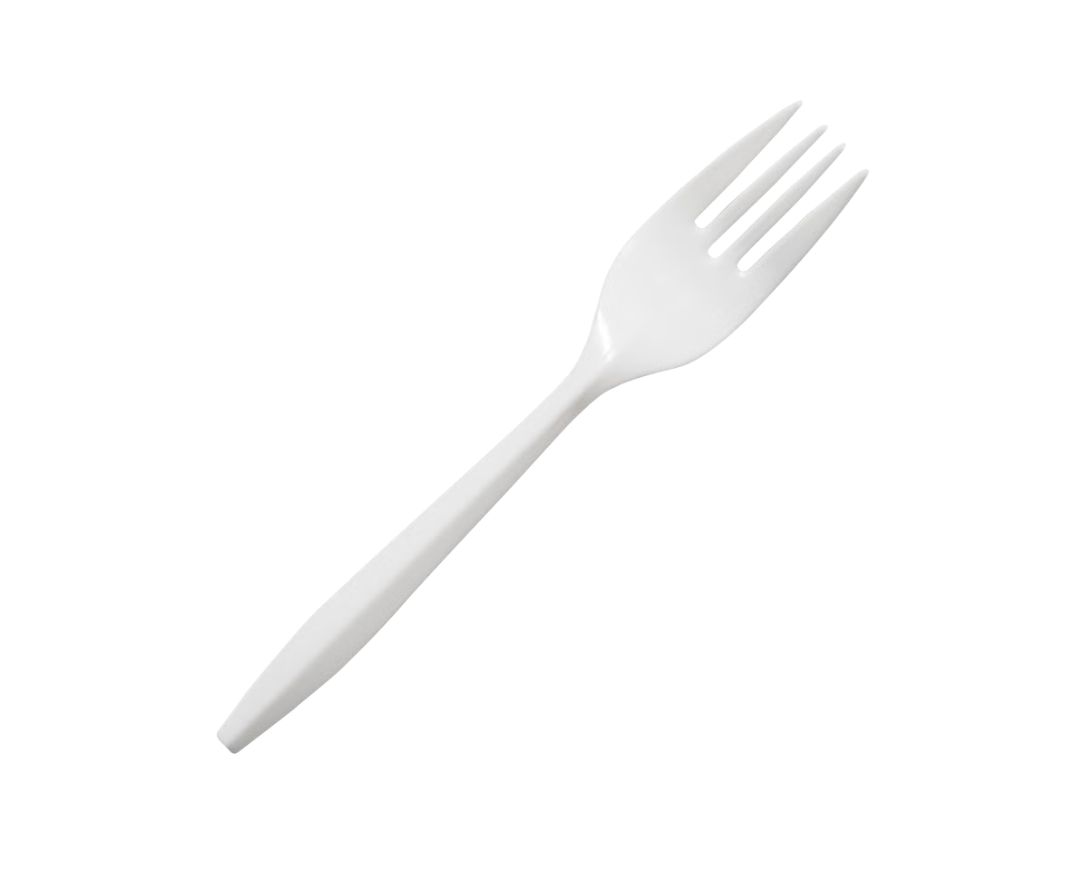 Vital International Solutions Plastic Fork, Medium Weight, White, 1000 ct Item 689771 | Model 4485