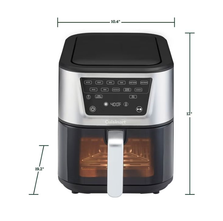 Cuisinart CompactMax Slim 8-Qt Basket Air Fryer Pro Item 1965284 | Model AIR-212