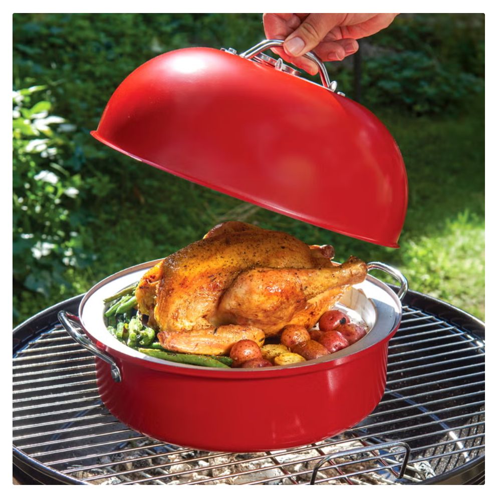 Nordic Ware Deluxe Kettle Smoker with 5 Woodchip Varieties Item 2027264