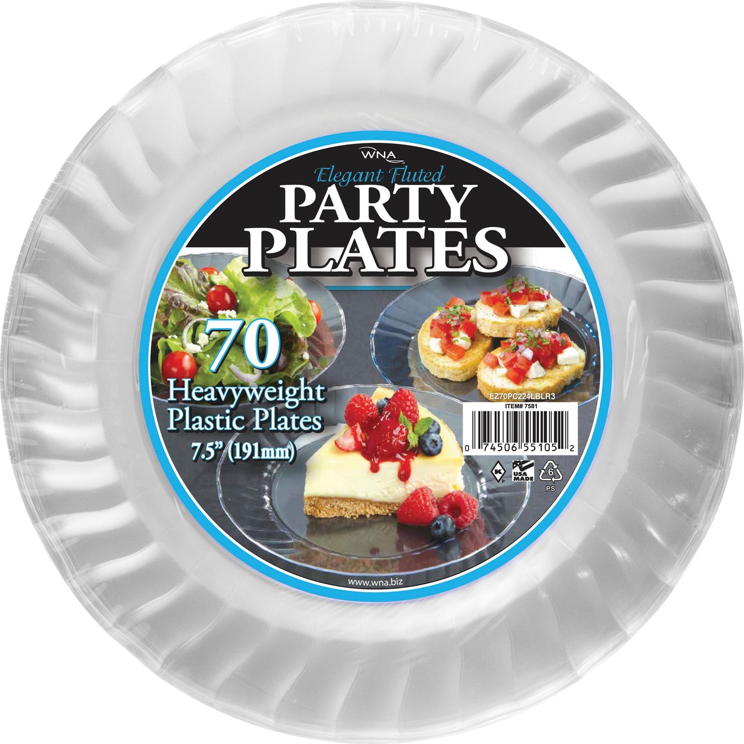 Classicware 7.5" Party Plates, 70 CT Item #7581