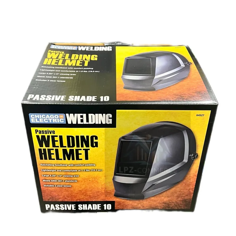 Chicago Electric Fixed Shade Welding Helmet Large Lens FIXED SHADE VIEWING AREA 4.25" x 5"