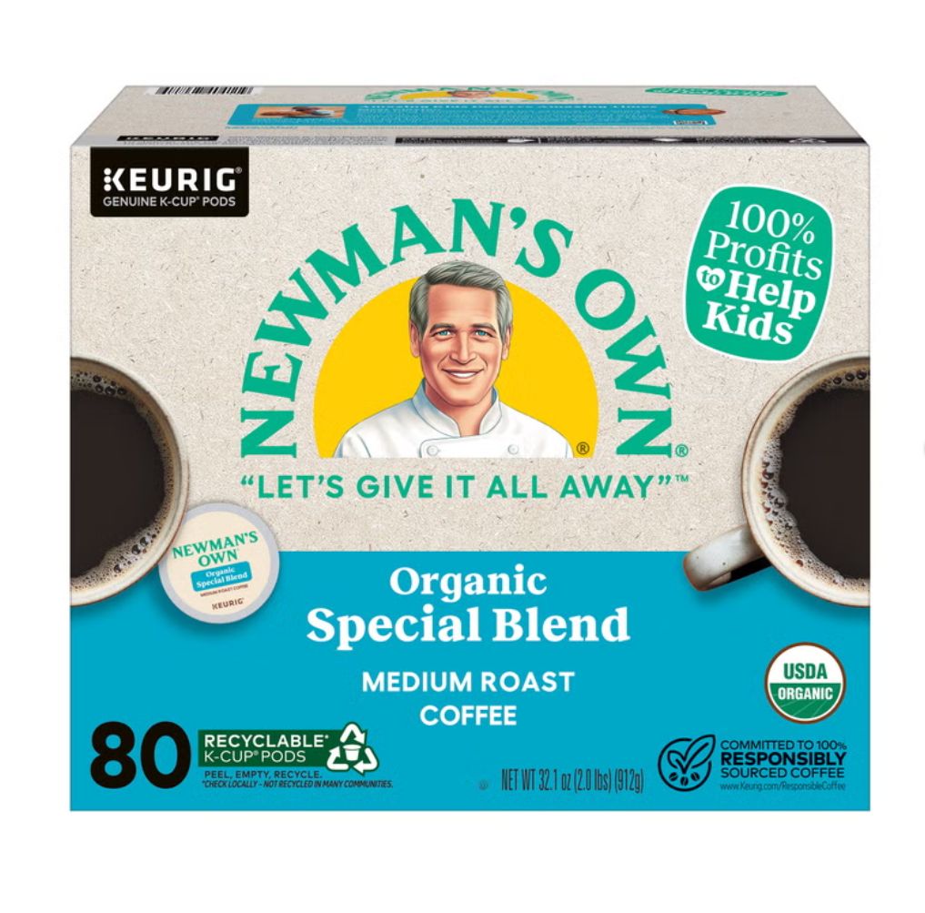 Newman's Own Organics Coffee Special Blend K-Cup Pod, 80-count Item 3281792