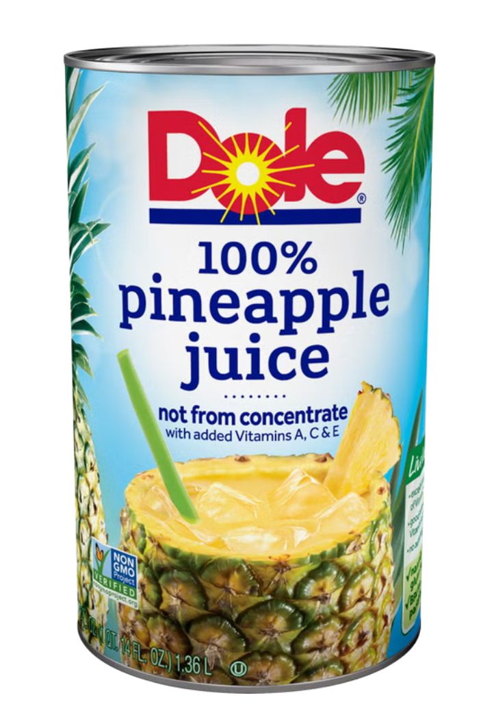 Dole 100% Pineapple Juice, 46 fl oz, 1 ct Item 419