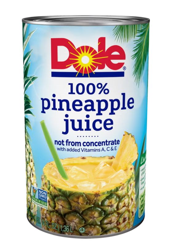 Dole 100% Pineapple Juice, 46 fl oz, 1 ct Item 419