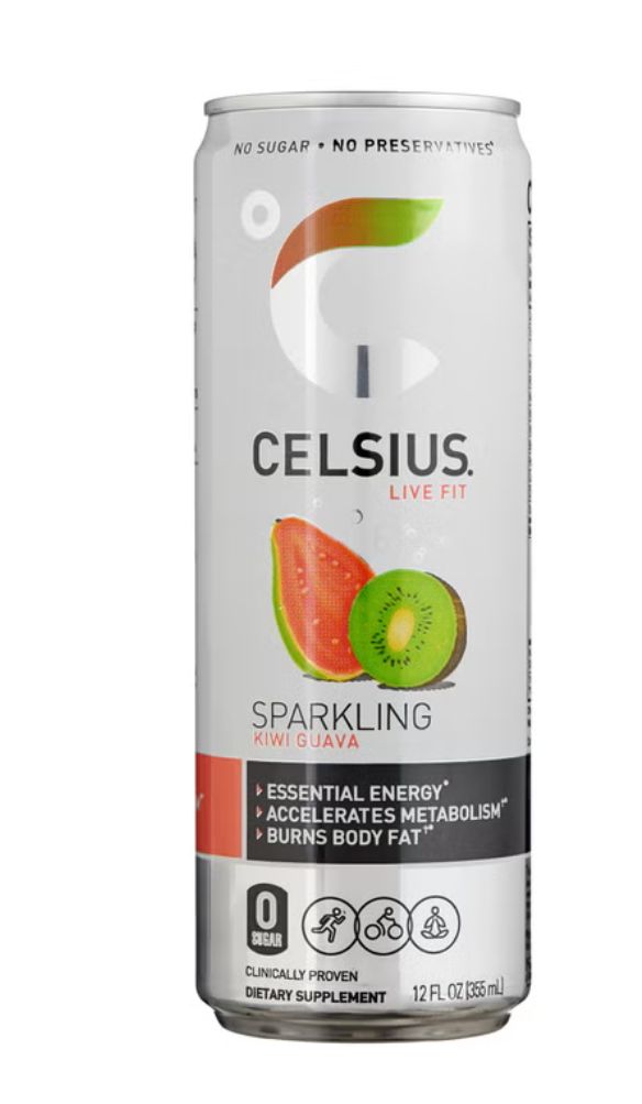 Celsius Sparkling Energy Drink, Kiwi Guava, 12 fl oz, 6-count Item 1731678