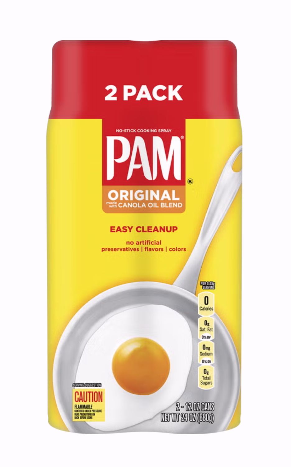 PAM Original Non-Stick Cooking Spray, 12 oz, 2 ct Item 3095