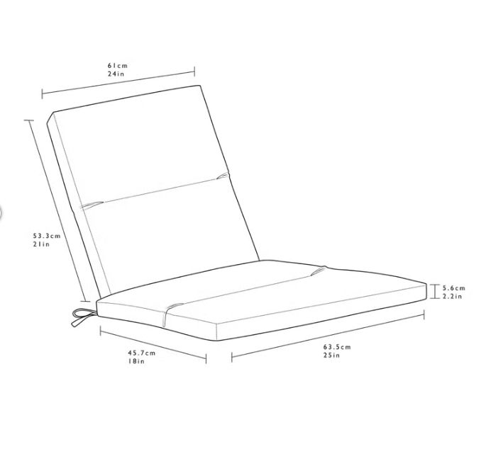 POLYWOOD Eastport Lounge Cushions WHITE, 2-pack Item 1975280