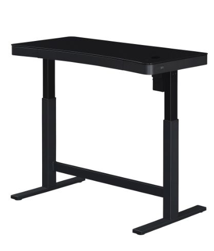 Tresanti Adjustable Height Sit/Stand Tech Desk, 47.3"L x 23.7"W x 29.4"- 47"H, BLACK Item 1414575
