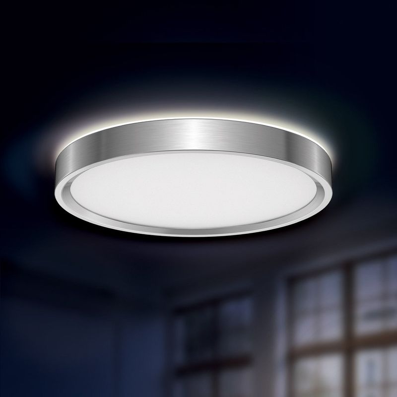 Energetic Lighting 14” Arcadia Flush Mount with Selectable CCT &amp; Halo Accent Light Item 1937952