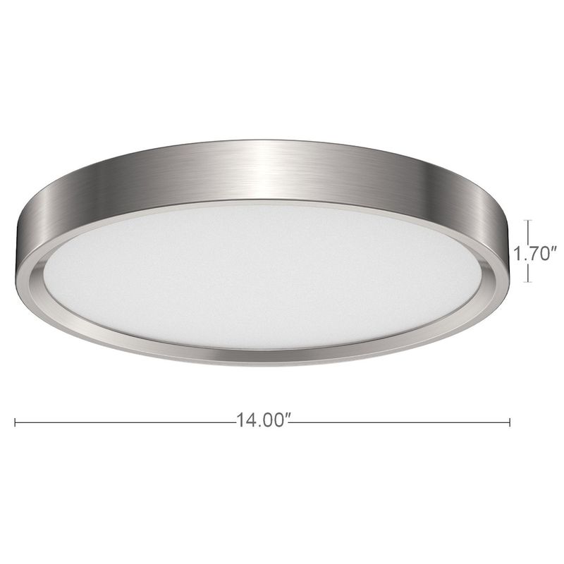 Energetic Lighting 14” Arcadia Flush Mount with Selectable CCT &amp; Halo Accent Light Item 1937952