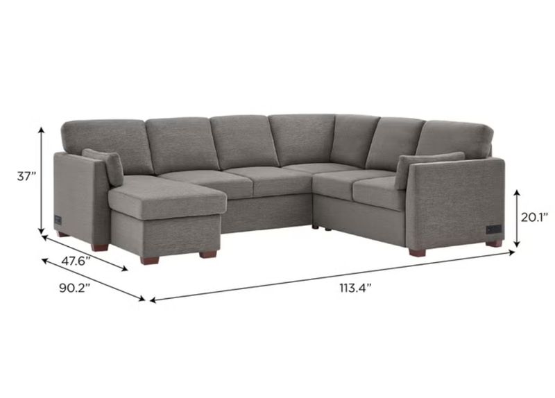 Coddle Luke Sleeper Sectional with Reversible Chaise and Storage HOME FURNISHINGS Item 1862180