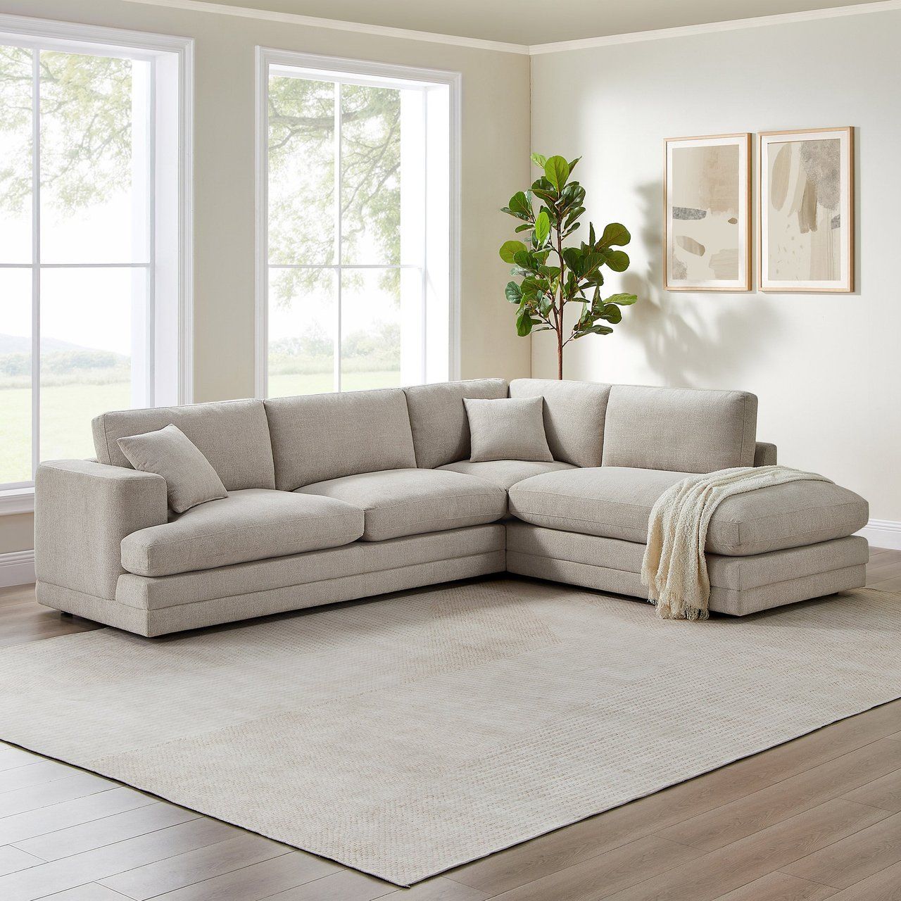 Aiden &amp; Ivy Derry Fabric Sectional 2-Piece Bumper Chaise HOME FURNISHINGS Item #1862077