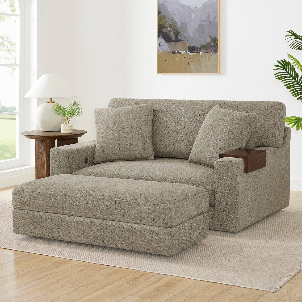 Thomasville Gilroy Oversized Chair with Storage Ottoman HOME FURNISHINGS Item #1783252