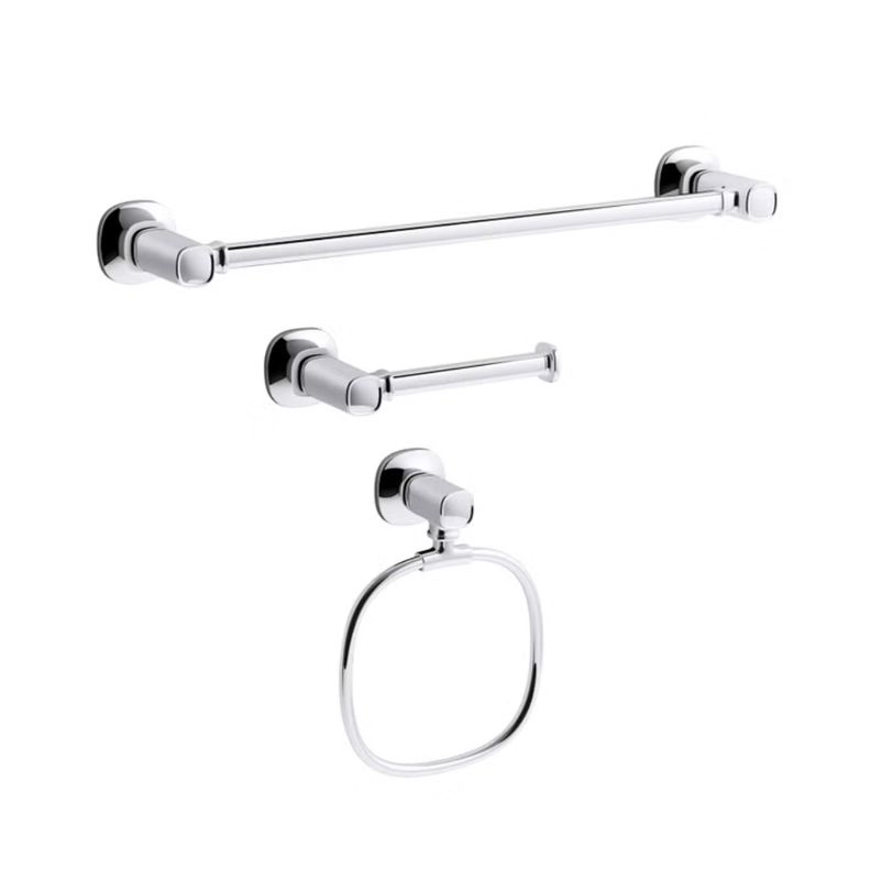 Kohler Terzet 3-piece Bath Accessory Set polished chrome  Item 1788400 | Model R33796-CP