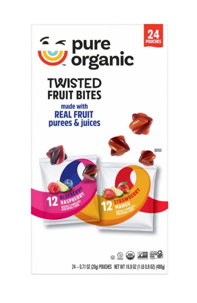 Pure Organic Twisted Fruit Bites, Variety Pack, 0.7 oz, 24-count Item 1845063