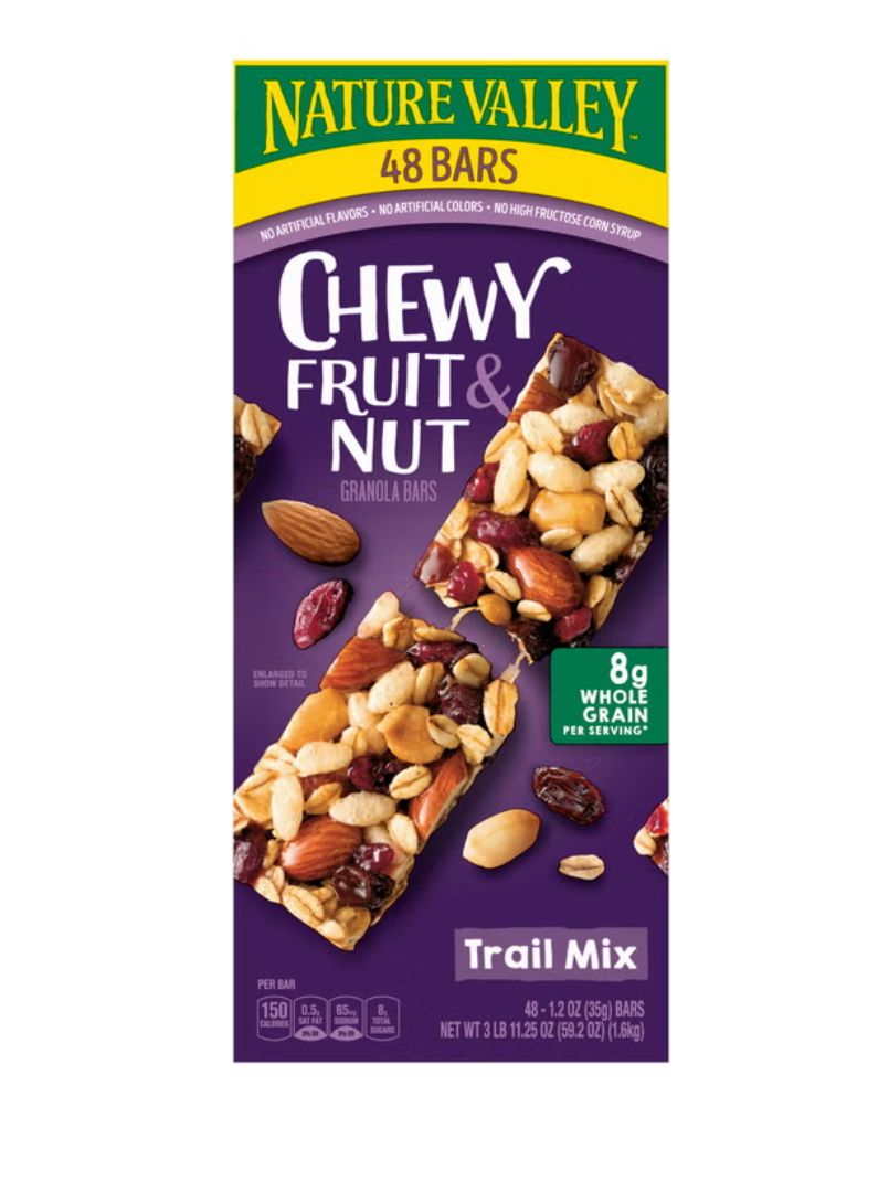 Nature Valley Fruit &amp; Nut Chewy Granola Bar, Trail Mix, 1.2 oz, 48-count Item 1951