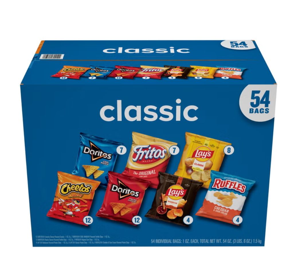 Frito Lay Classic Mix, 1 oz, Variety Pack, 54-count Item 1627770