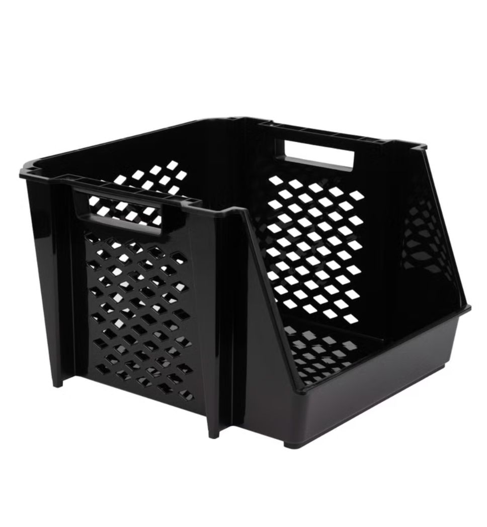 GreenMade InstaStack Stackable Storage Bins, 8-pack Item BLACK 1000188 | Model 856061