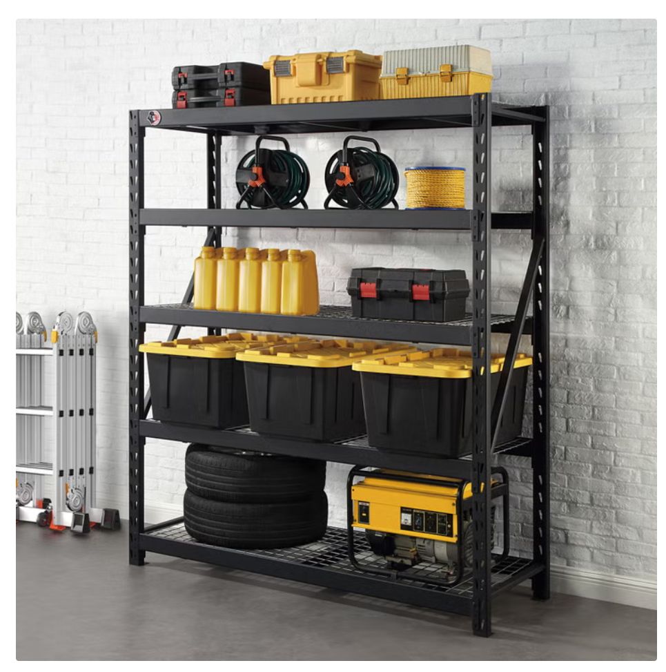 Gorilla Rack 5-tier Industrial Rack, 72" x 24" x 84" Item 1223333 | Model CTCO72IR-5S