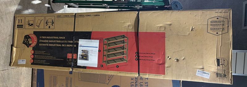 Gorilla Rack 5-tier Industrial Rack, 72" x 24" x 84" Item 1223333 | Model CTCO72IR-5S