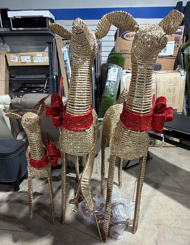 Set of 3 LED Deer Family Item 1600427 | Model 76-354