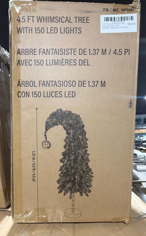 4.5' Pre-Lit Whimsical Tree with LED Lights Item 1929667 | Model CO1645T3DC