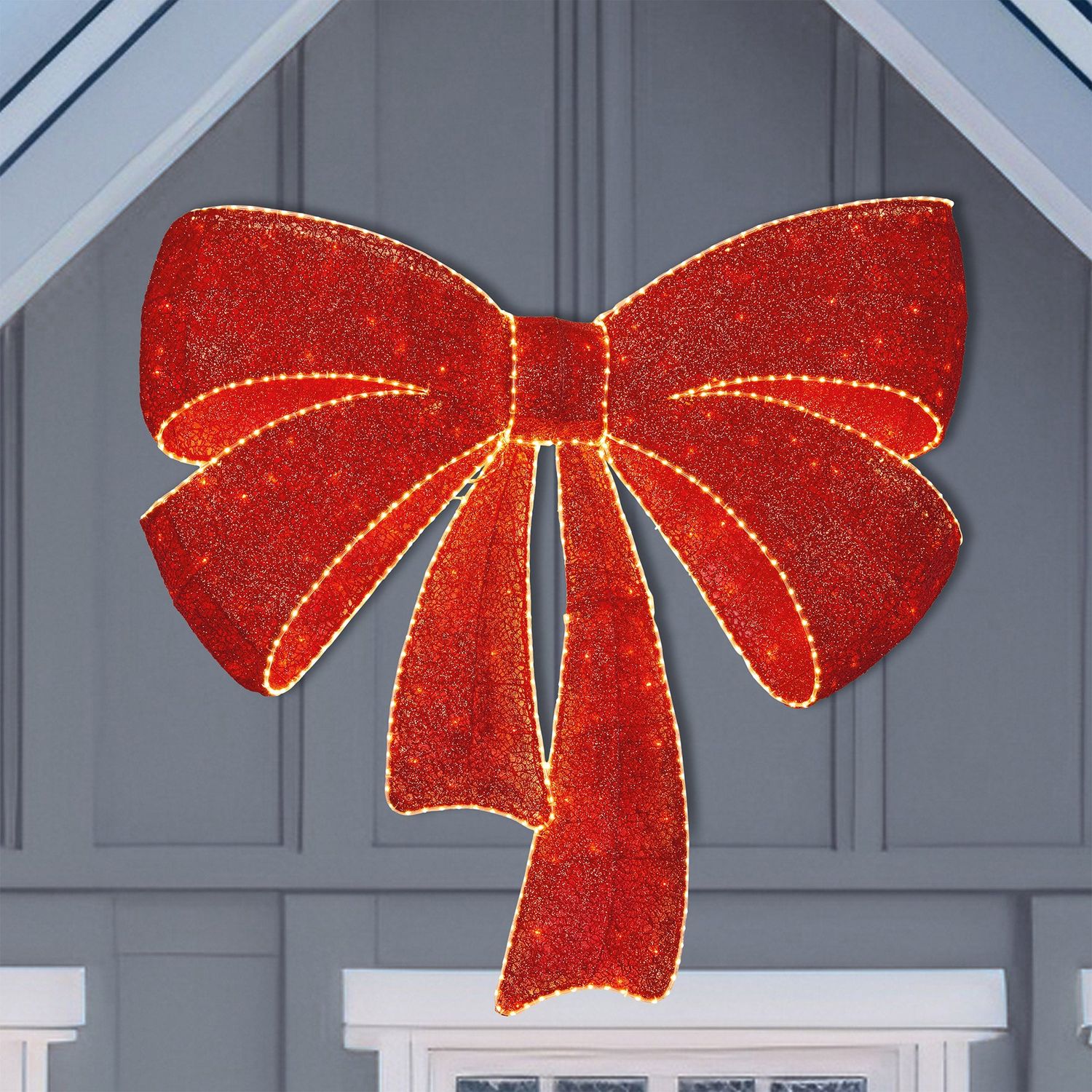 48" Glitter Mesh Bow with Twinkle LED Lights Item #1851620