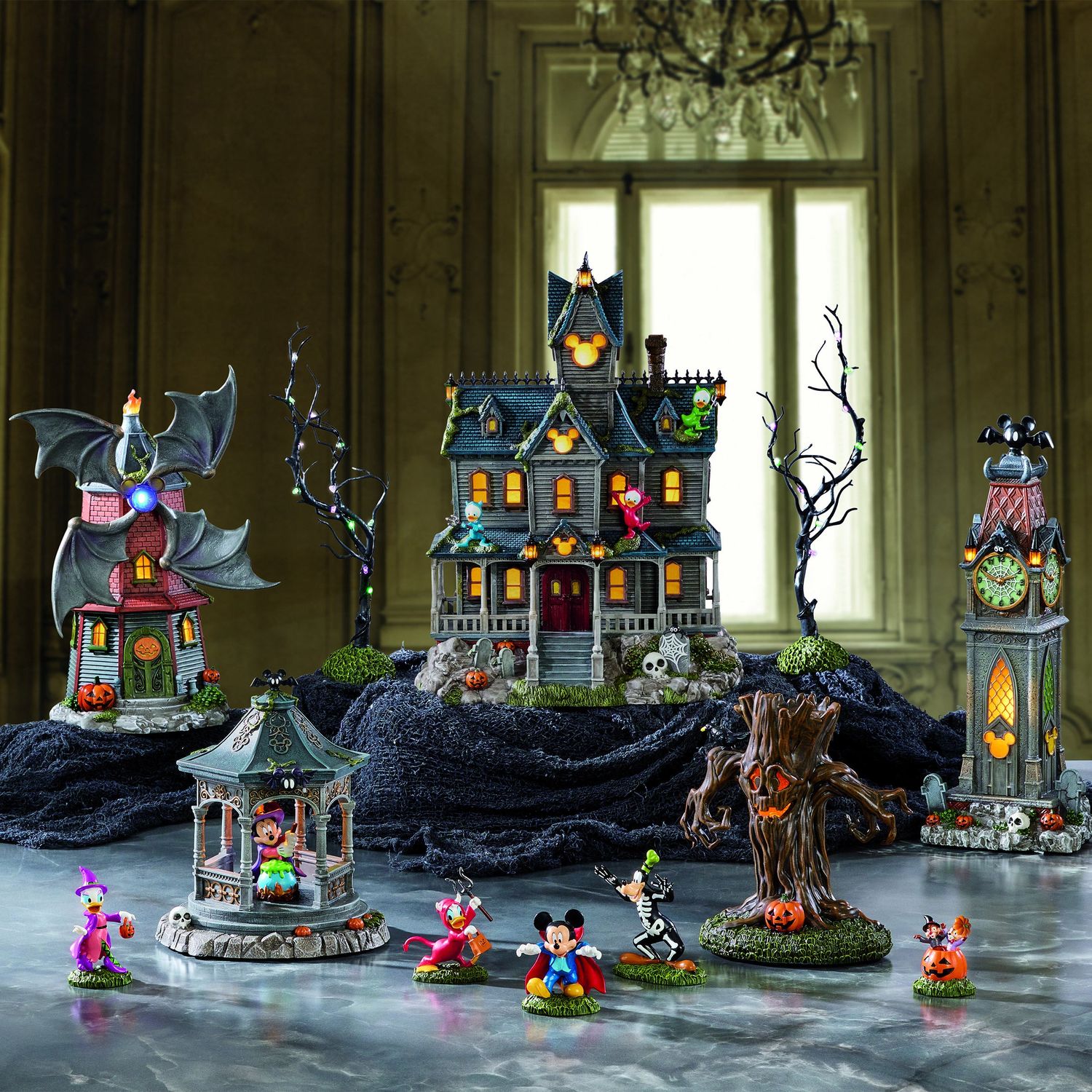 Disney Halloween Village 12-Piece Lighted Set Item #1851532