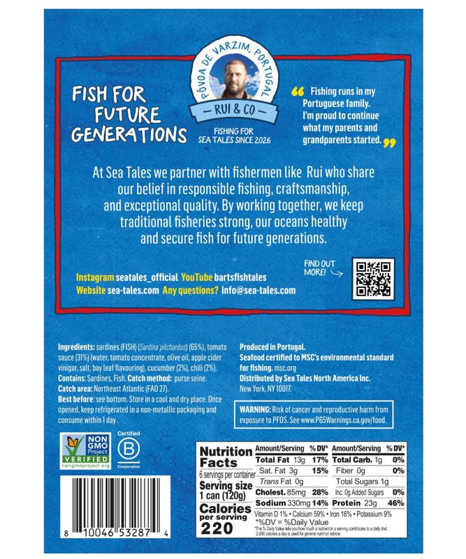 Sea Tales Spicy Tomato Sardines, 6-Pack / 4.2 oz Cans FOOD Item #2070616