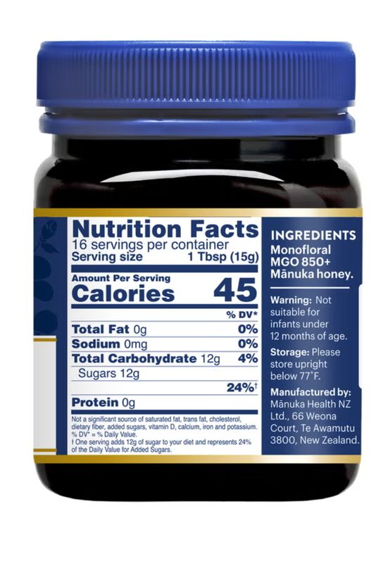 Manuka Health UMF 20+ (MGO 850+) Raw Manuka Honey 8.8 oz Item 1418178