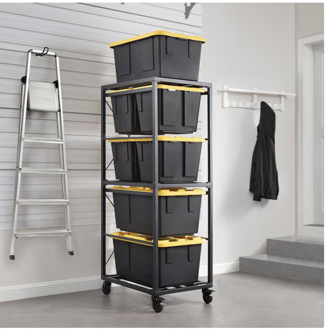 Gorilla Rack 5-tier Rolling Bin Organizer Item 1806401 | Model CTCO23BR-5T